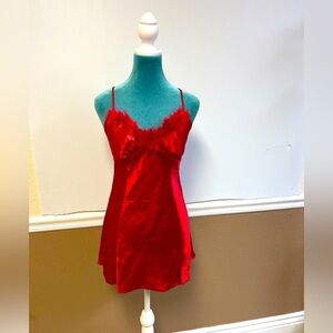 Vintage Seductive Wear by Cinema Etoile Red Feather Layered Night Dress – Size S
